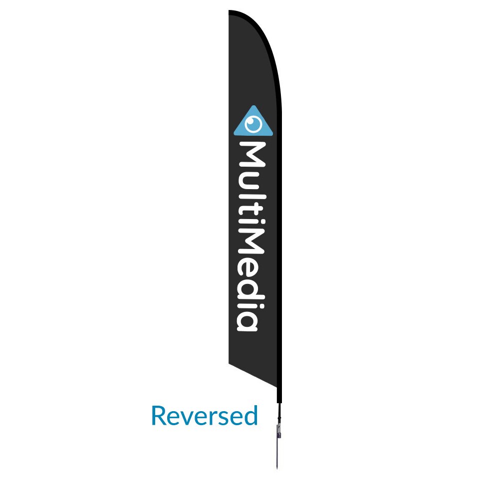17 ft. X-Large Falcon® Flag — Single Sided Reverse Graphic Package / Spike Base